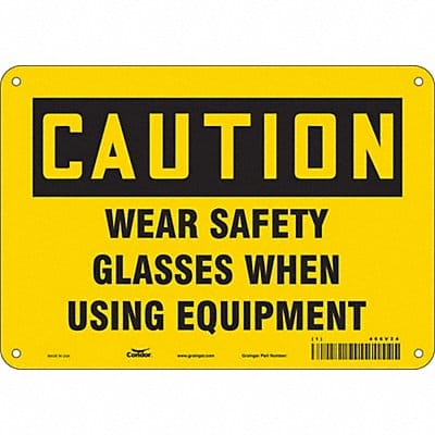 Safety Sign 7 in x 10 in Aluminum