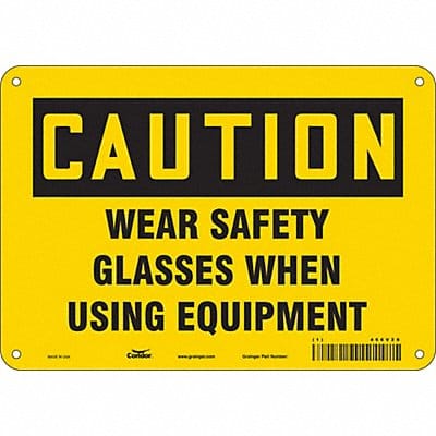 Safety Sign 7 inx10 in Polyethylene