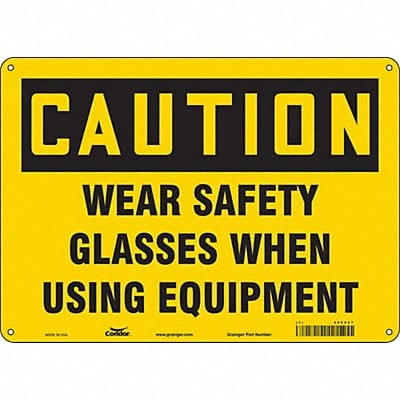 Safety Sign 10 inx14 in Polyethylene