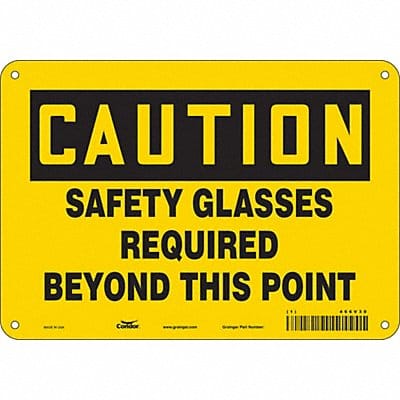 Safety Sign 7 in x 10 in Aluminum