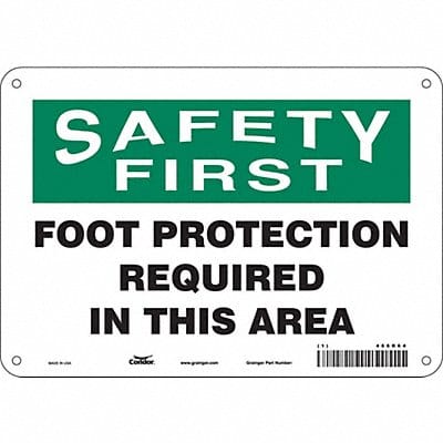 Safety Sign 7 in x 10 in Aluminum