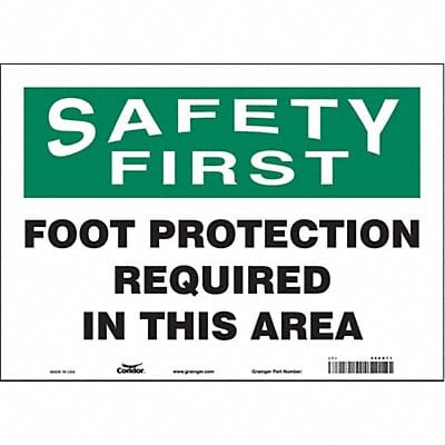 Safety Sign 10 inx14 in Vinyl