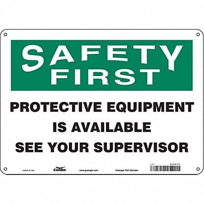 Safety Sign 10 inx14 in Polyethylene