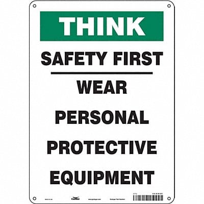 K0729 Safety Sign 14 inx10 in Aluminum