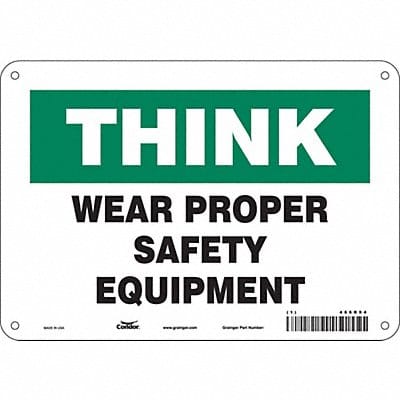 Safety Sign 7 in x 10 in Aluminum