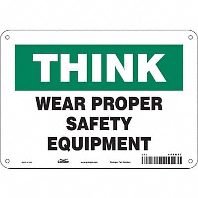 Safety Sign 7 in x 10 in Polyethylene