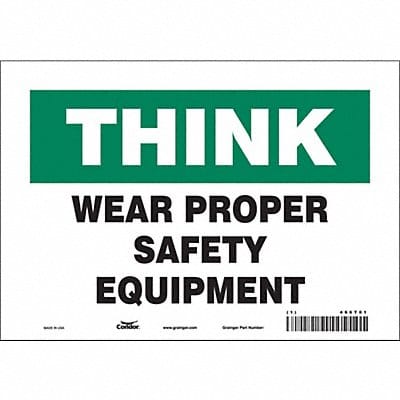 Safety Sign 7 inx10 in Vinyl