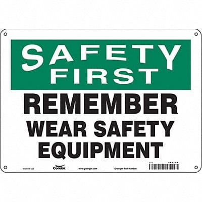 Safety Sign 10 inx14 in Aluminum