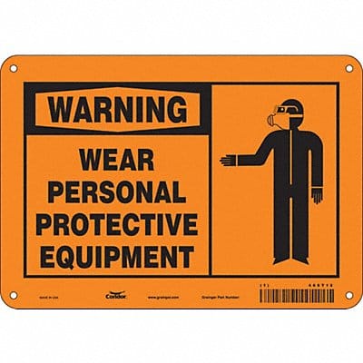 Safety Sign 7 inx10 in Polyethylene