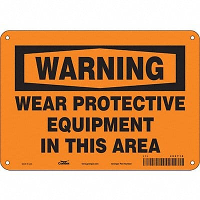 Safety Sign 7 in x 10 in Aluminum