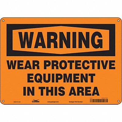 Safety Sign 10 inx14 in Polyethylene