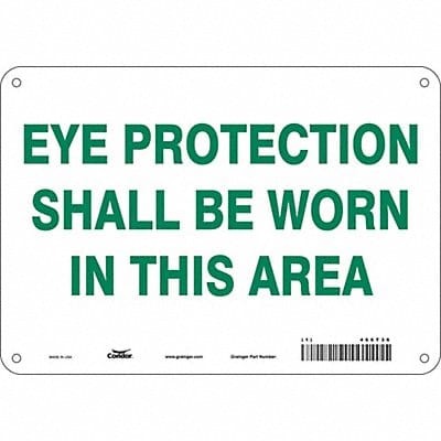 Safety Sign 7 in x 10 in Polyethylene