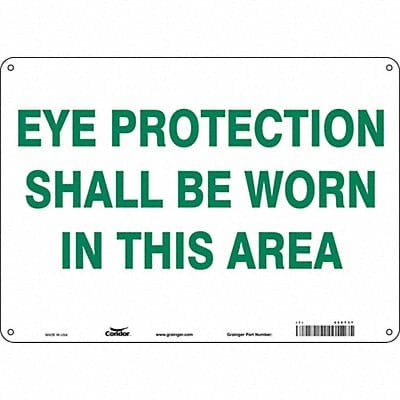 Safety Sign 10 in x 14 in Polyethylene