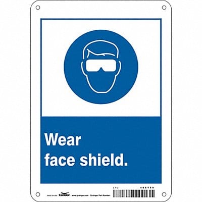 Safety Sign 10 in x 7 in Polyethylene