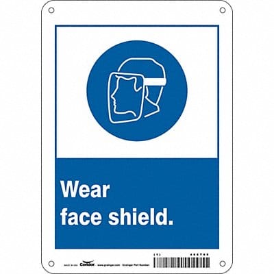 Safety Sign 10 in x 7 in Polyethylene