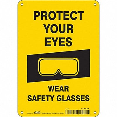 Safety Sign 10 inx7 in Aluminum