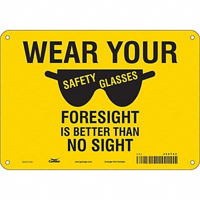 Safety Sign 7 in x 10 in Aluminum