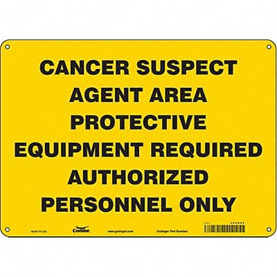 Safety Sign 10 in x 14 in Polyethylene