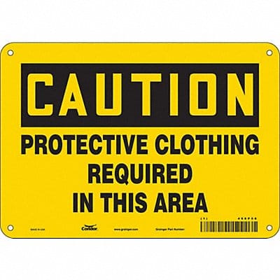 Safety Sign 7 in x 10 in Polyethylene