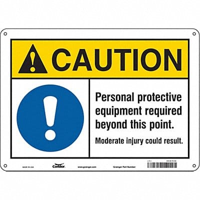 Safety Sign 10 in x 14 in Aluminum