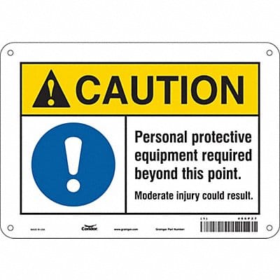 Safety Sign 7 in x 10 in Polyethylene