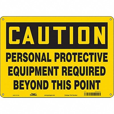 J6965 Safety Sign 10 inx14 in Aluminum