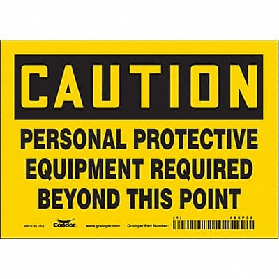 J6965 Safety Sign 5 inx7 in Vinyl