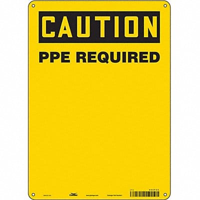 Safety Sign 14 inx10 in Polyethylene