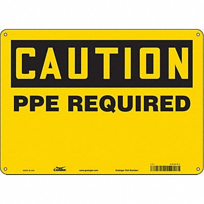 Safety Sign 10 in x 14 in Polyethylene