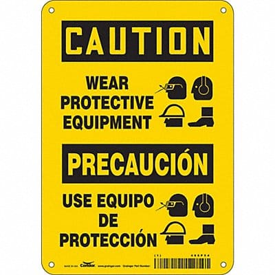 Safety Sign 10 inx7 in Aluminum