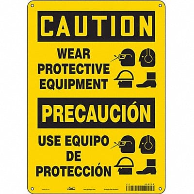 Safety Sign 14 inx10 in Aluminum