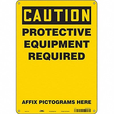 Safety Sign 14 in x 10 in Aluminum