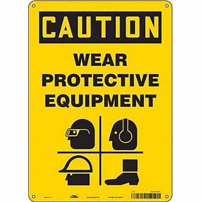 Safety Sign 14 in x 10 in Aluminum