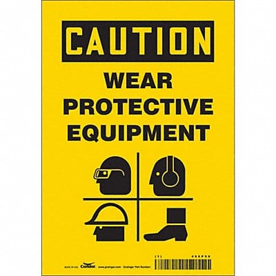 Safety Sign 10 in x 7 in Vinyl