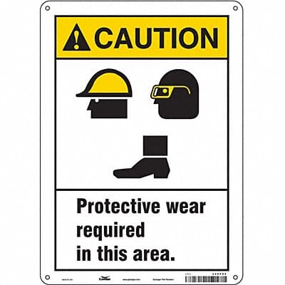 Safety Sign 14 inx10 in Polyethylene