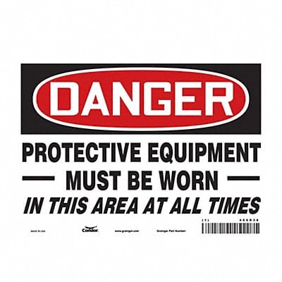 Safety Sign 7 in x 10 in Vinyl