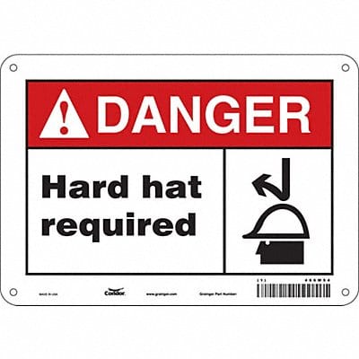 Safety Sign 7 in x 10 in Glow Vinyl