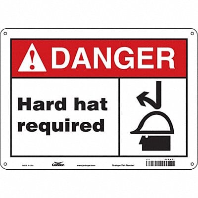 Safety Sign 10 in x 14 in Polyethylene