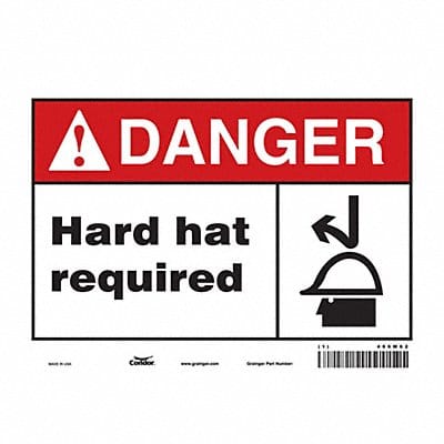 Safety Sign 7 in x 10 in Vinyl