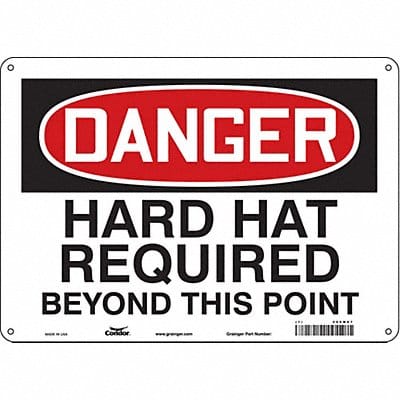 Safety Sign 10 in x 14 in Polyethylene