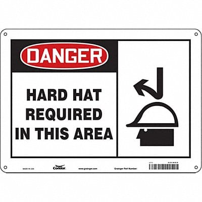 Safety Sign 10 in x 14 in Polyethylene