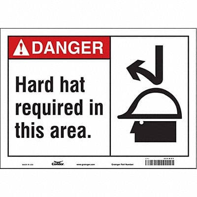 Safety Sign 10 in x 14 in Vinyl