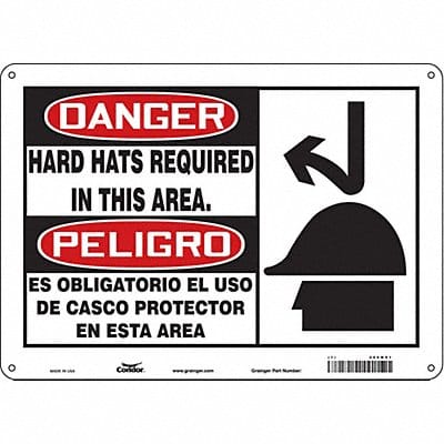 Safety Sign 10 in x 14 in Aluminum