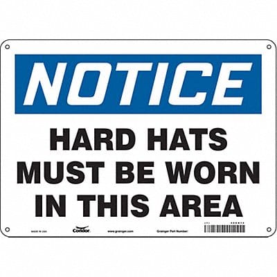 Safety Sign 10 inx14 in Polyethylene