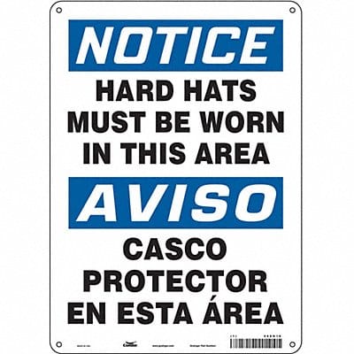 Safety Sign 14 in x 10 in Polyethylene