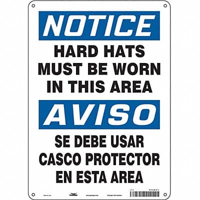 Safety Sign 14 in x 10 in Aluminum