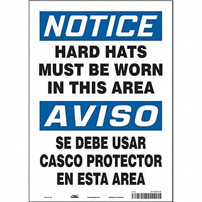 Safety Sign 14 in x 10 in Vinyl