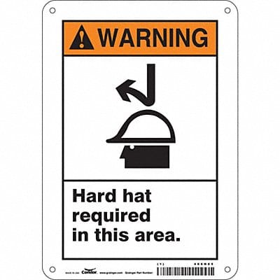 Safety Sign 10 in x 7 in Aluminum