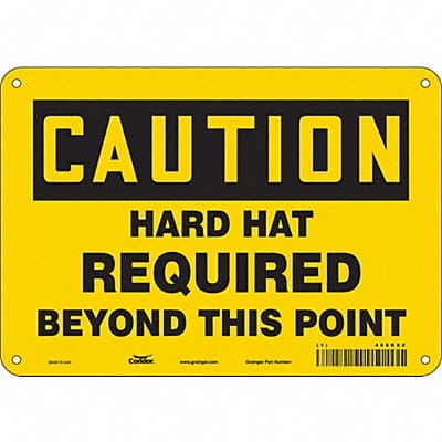 Safety Sign 7 in x 10 in Aluminum