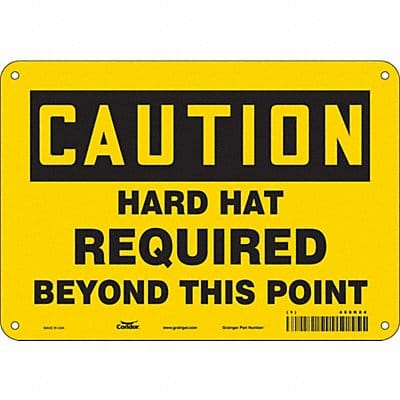 Safety Sign 7 inx10 in Polyethylene